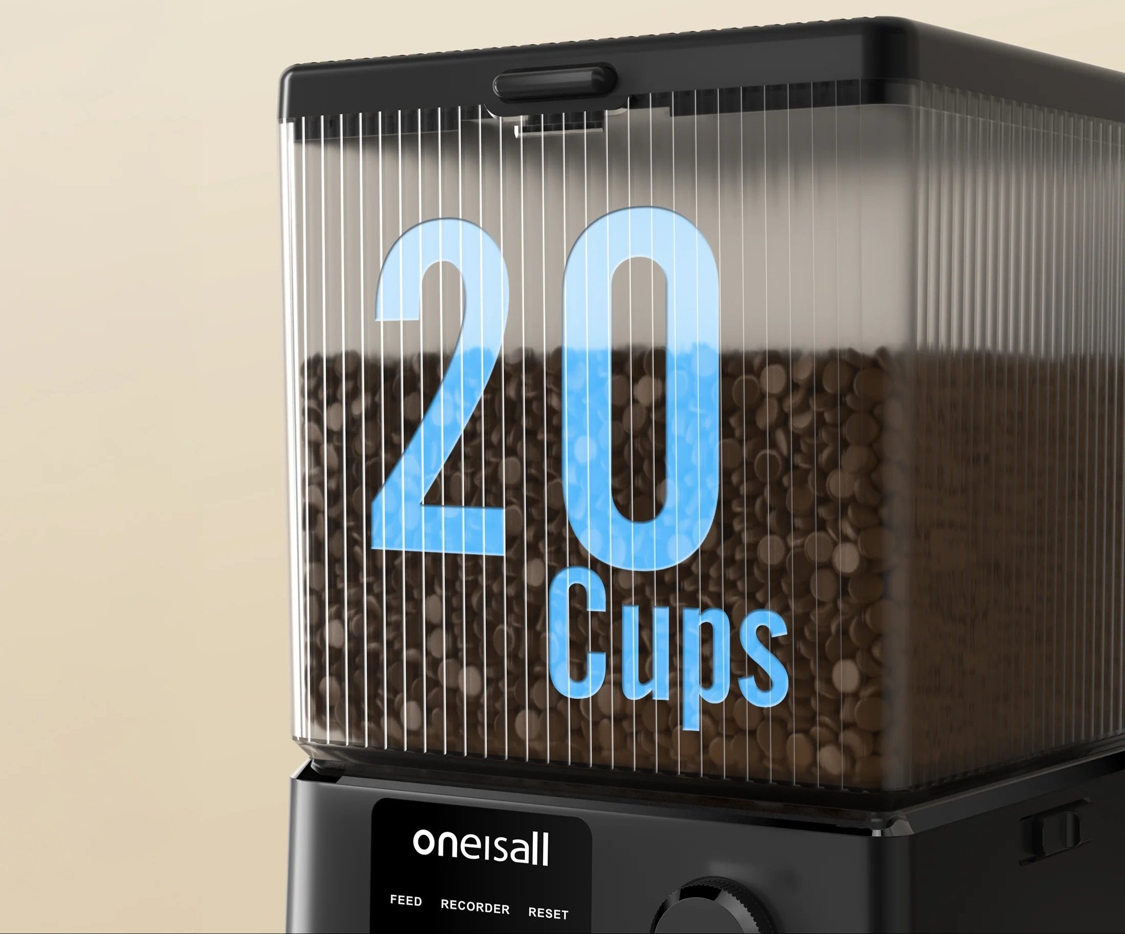 5L/20 Cups Automatic Cat Feeder with 5G Wifi & APP Control, PFD-002 PRO Double Bowl Cat Food Dispenser with 1 Desiccant Bag, Timed Automatic Pet Feeder for 2 Cats/2 Small Dogs - Black